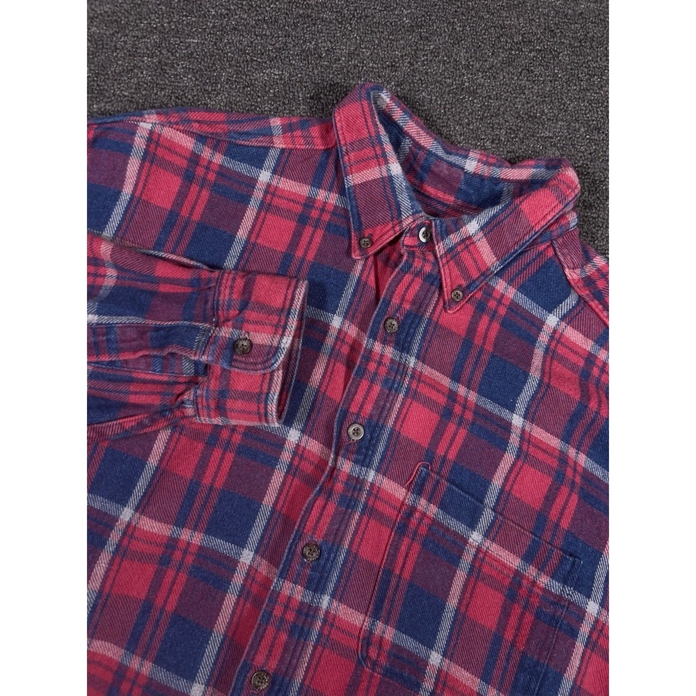 Vintage LL Bean Flannel Shirt Men's XLT Blue Red Plaid 90s Outdoors Lumberjack